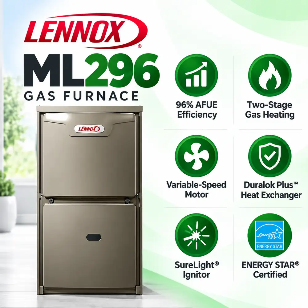 Lennox ML296 45,000 BTU 96% AFUE gas furnace